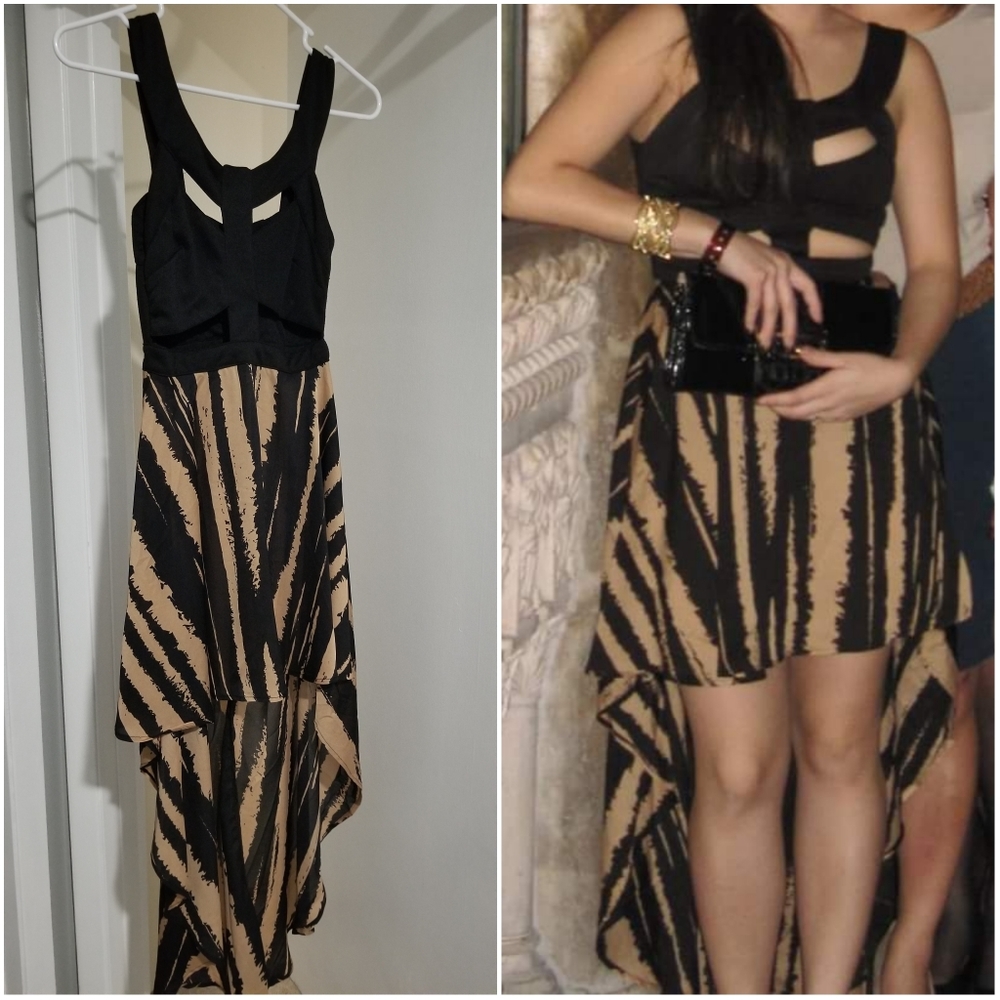 Cutout hi lo dress